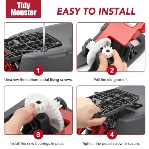 Tidy Monster Pedal Bearing Replacement for OCedar Mop Bucket 2 Pack | Easy Fix for Spin Mop System thumbnail 5