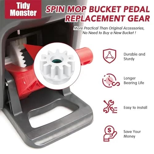 Tidy Monster Pedal Bearing Replacement for OCedar Mop Bucket 2 Pack | Easy Fix for Spin Mop System thumbnail 2