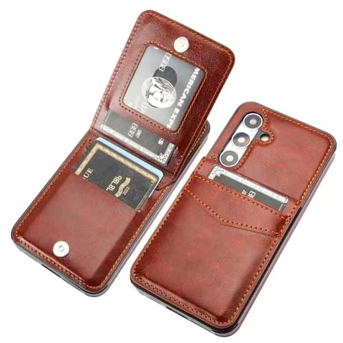 KIHUWEY Samsung Galaxy S24 Wallet Case with Credit Card Holder | Premium Leather Flip Cover with Kickstand & Full Protection thumbnail 1