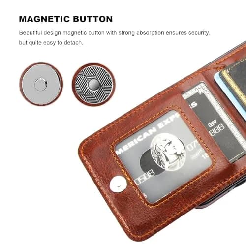 KIHUWEY Samsung Galaxy S24 Wallet Case with Credit Card Holder | Premium Leather Flip Cover with Kickstand & Full Protection thumbnail 7