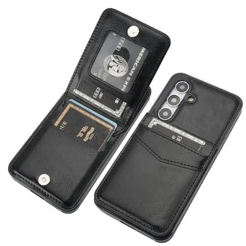 KIHUWEY Samsung Galaxy S24 Case Wallet with Credit Card Holder | Leather Flip Heavy Duty Cover thumbnail 1