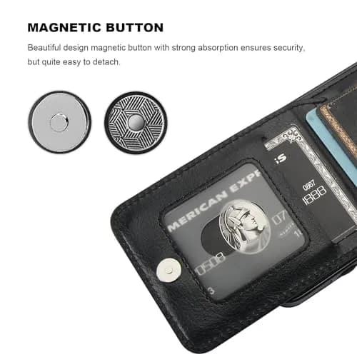 KIHUWEY Samsung Galaxy S24 Case Wallet with Credit Card Holder | Leather Flip Heavy Duty Cover thumbnail 7