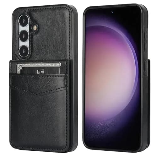 KIHUWEY Samsung Galaxy S24 Case Wallet with Credit Card Holder | Leather Flip Heavy Duty Cover thumbnail 3