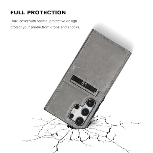 KIHUWEY Samsung Galaxy S24 Ultra Case Wallet with Credit Card Holder | Premium Leather Flip Cover with Kickstand & Full Protection thumbnail 6