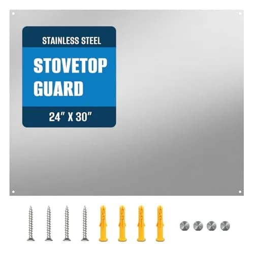 TUTU 30" x 24" Stainless Steel Stove Backsplash | Easy Clean Wall Shield for Range Hoods thumbnail 1