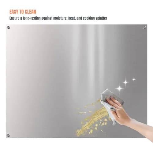 TUTU 30" x 24" Stainless Steel Stove Backsplash | Easy Clean Wall Shield for Range Hoods thumbnail 7
