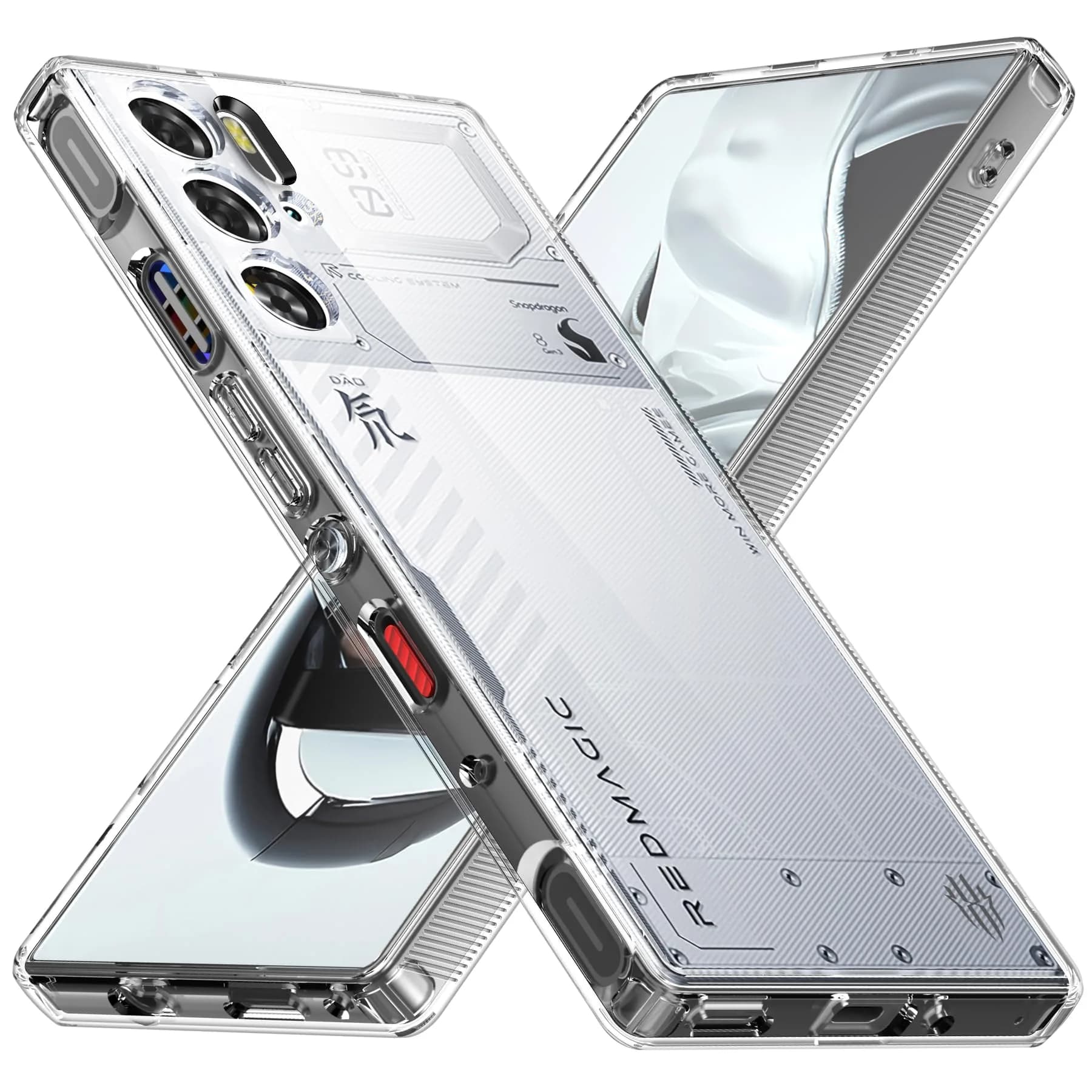 Foluu Slim Fit Case for ZTE Nubia Red Magic 9 Pro 16cm (6.4in) | Translucent Matte PC Back & TPU Bumper - main product image