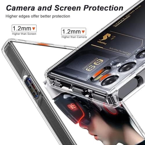 Foluu Slim Fit Case for ZTE Nubia Red Magic 9 Pro 16cm (6.4in) | Translucent Matte PC Back & TPU Bumper thumbnail 2