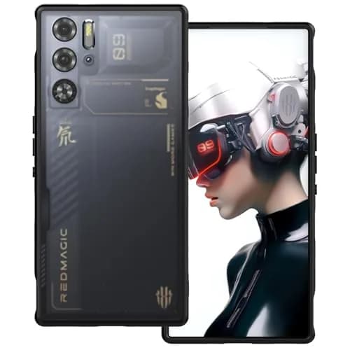 Foluu Slim Fit Case for ZTE Nubia Red Magic 9 Pro/9S Pro 16cm (6.7in) | Translucent Matte Hard PC Back & Soft TPU Bumper Protective Shockproof Case - Black thumbnail 9