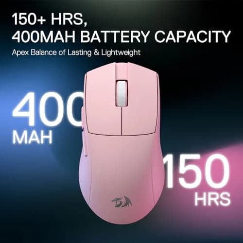 Redragon M916 Wireless Gaming Mouse 55G | 26K DPI, 5 Programmable Buttons, Ultra-Light, Ergonomic Design thumbnail 6