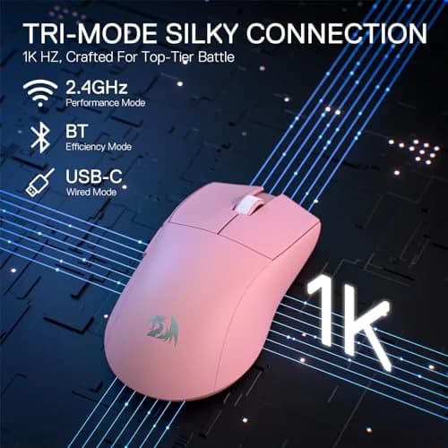 Redragon M916 Wireless Gaming Mouse 55G | 26K DPI, 5 Programmable Buttons, Ultra-Light, Ergonomic Design thumbnail 2