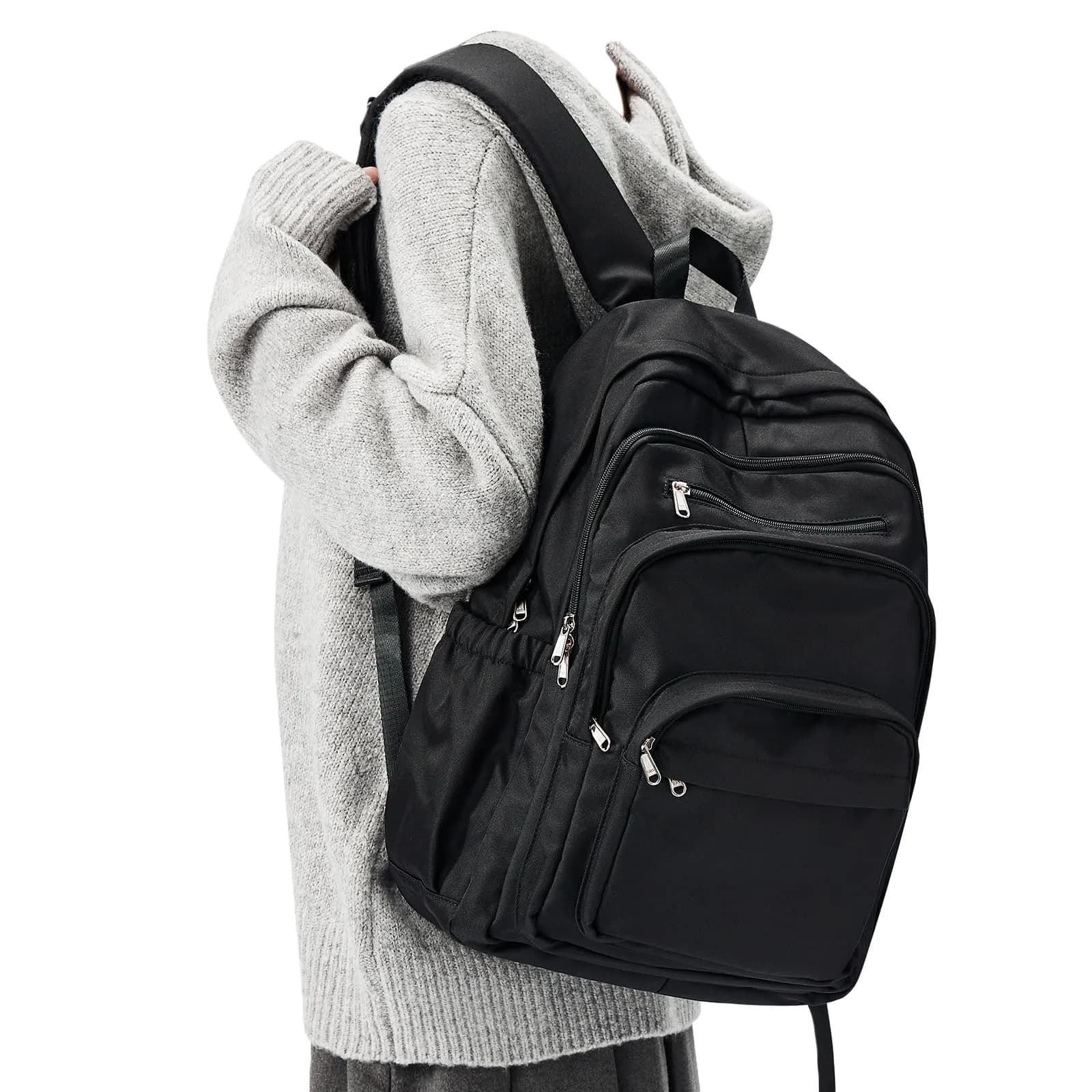 Lendolk College Backpack For Women Men, High School Backpack with Lots of Pockets, 35cm x 17cm x 48cm (13.8in x 6.7in x 18.9in)