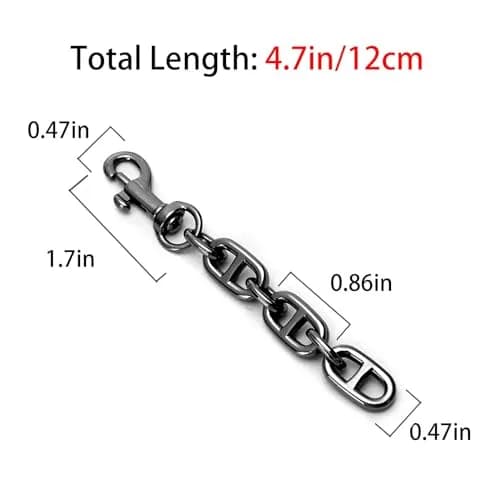 COICOIC Black 2Pcs Purse Strap Extender | 12cm (4.7") thumbnail 2