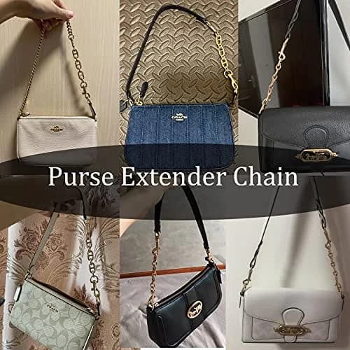 COICOIC Gold 2pcs Bag Chain Extender 12cm (4.7") | Adds Length for Shoulder & Crossbody Wear thumbnail 6