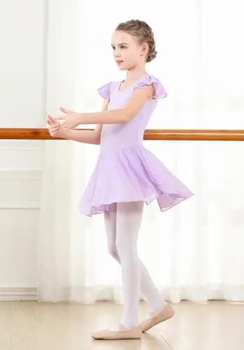DIPUG Girls Dance Dress Ballet Leotards for Girls 2-12Y | Breathable, Elegant & Comfortable thumbnail 5