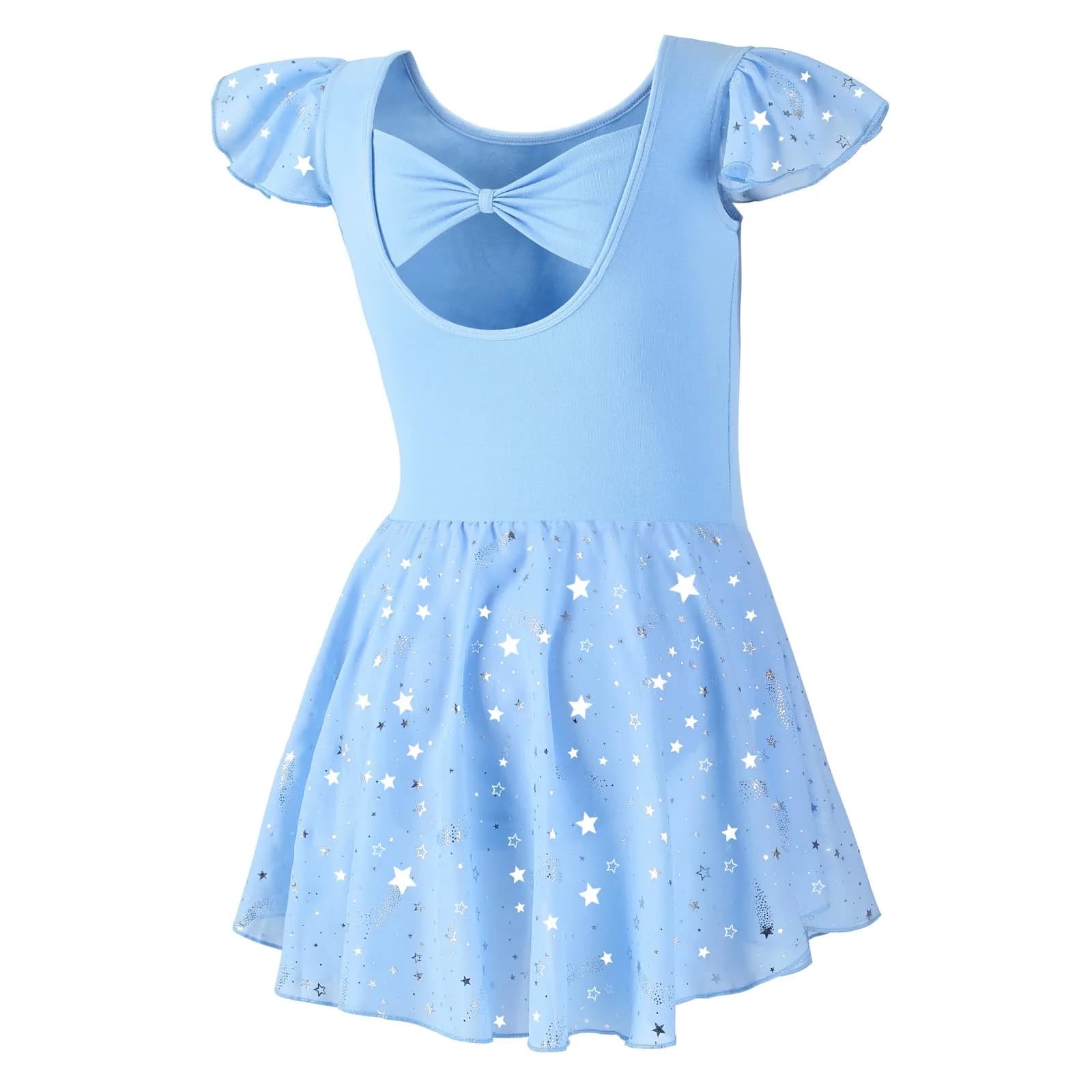 DIPUG Girls Ballet Leotard Blue | Breathable, Stretchy & Elegant (2-12Y)