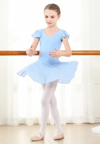 DIPUG Girls Ballet Leotard Blue | Breathable, Stretchy & Elegant (2-12Y) thumbnail 5