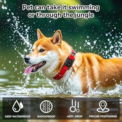 GOCII Airtag Dog Collar Holder 2 Pack, Waterproof Silicone AirTag Case for Apple AirTag (Gen 1 & 2) - Navy & Black thumbnail 5