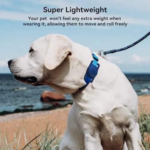 GOCII Airtag Dog Collar Holder 2 Pack, Waterproof Silicone AirTag Case for Apple AirTag (Gen 1 & 2) - Navy & Black thumbnail 6
