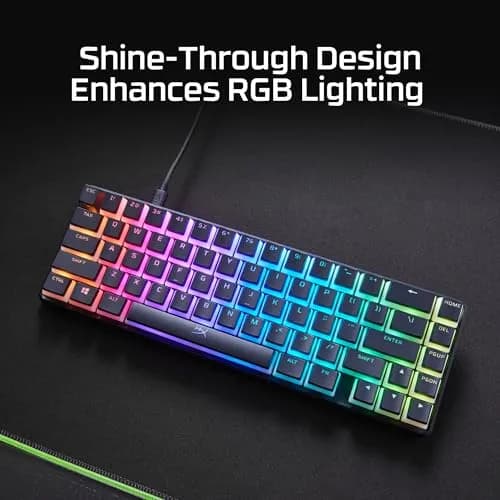 HyperX Pudding Keycaps 2 - Full Key Set - PBT - 112 Keys - Black | RGB Shine-Through, Durable, Customizable thumbnail 4