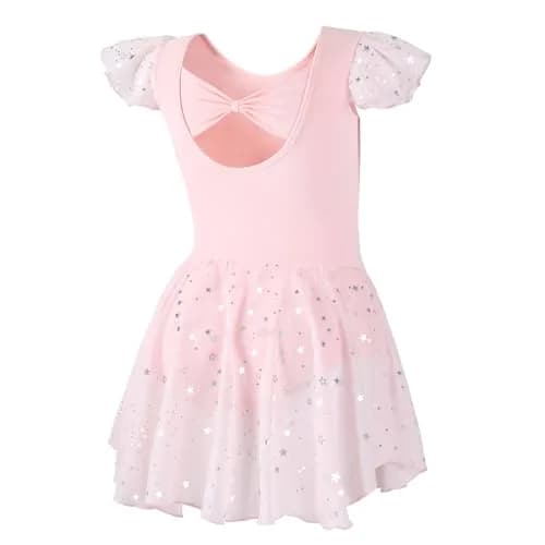 DIPUG Girls Dance Dress Ballet Leotards for Girls 2-12 Years | Breathable Cotton & Spandex, Elegant & Comfortable thumbnail 1