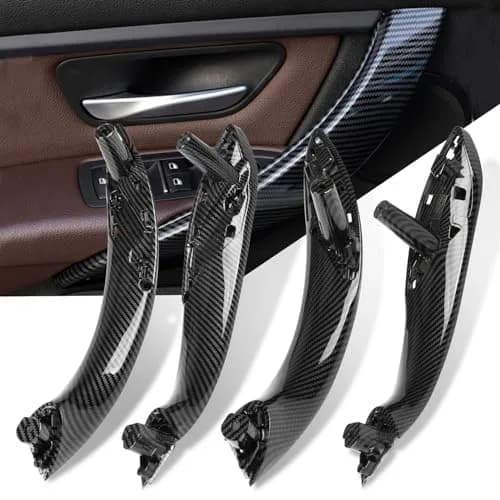 Jaronx 4PCS Door Handles Replacement for BMW 3 Series F30/F31/F80 M3 | Carbon Fiber Finish, Easy Install thumbnail 1