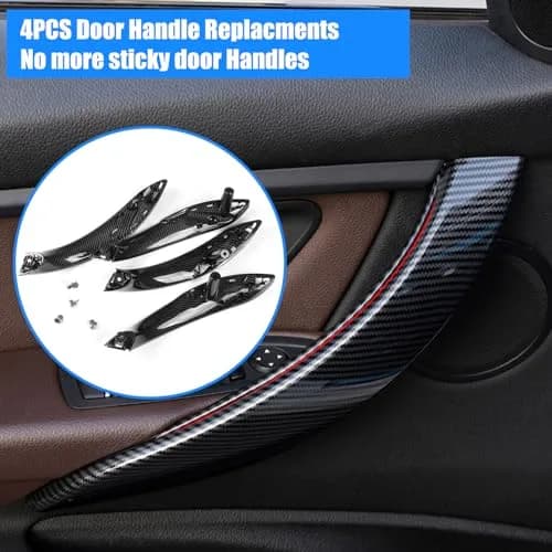 Jaronx 4PCS Door Handles Replacement for BMW 3 Series F30/F31/F80 M3 | Carbon Fiber Finish, Easy Install thumbnail 6
