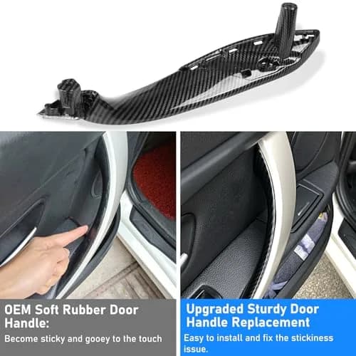 Jaronx 4PCS Door Handles Replacement for BMW 3 Series F30/F31/F80 M3 | Carbon Fiber Finish, Easy Install thumbnail 2