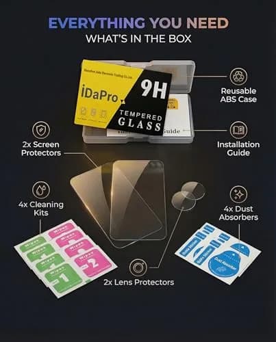 iDaPro Screen Protector + Lens Protector for Olympus TG-7/TG-6/TG-5 | 9H Hardness, HD Clarity, Easy Install thumbnail 8