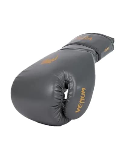 Venum Contender 1.5 Boxing Gloves - Grey/Gold - 14-Ounce | Durable Semi-Leather, Impact Absorbing Foam, Wrist Support thumbnail 2