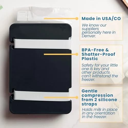 MilkWorx Freeze It Flat Breastmilk Freezer Organizer White 16.2 cm (6.38 in) | Patented USA-Made Design for Double Freezer Space thumbnail 4