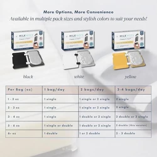 MilkWorx Freeze It Flat Breastmilk Freezer Organizer White 16.2 cm (6.38 in) | Patented USA-Made Design for Double Freezer Space thumbnail 5