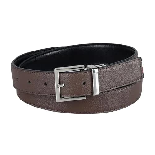 Tommy Hilfiger Men's 32mm Stretch Reversible Belt, Dark Brown/Black, 1.25-inch Width thumbnail 2