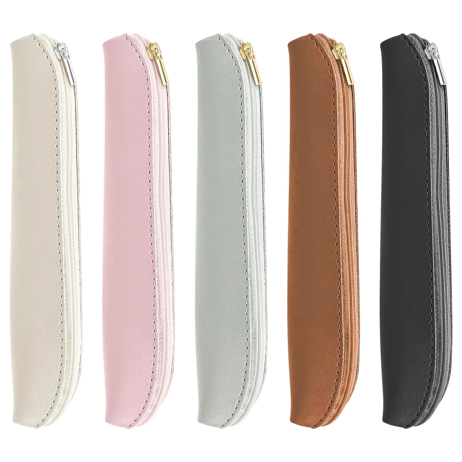 Aswewamt 5 Pcs Elastic Notebook Band Holders PU Leather Adjustable Pen Sleeve Pouch for Notebook Planners Binders Books | Multifunctional & Portable — Style_4