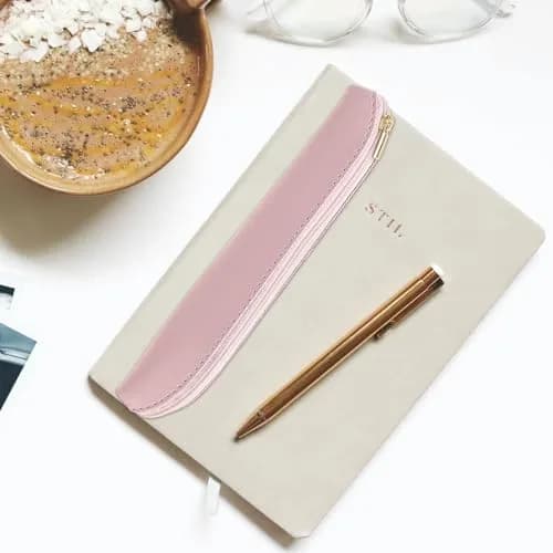Aswewamt 5 Pcs Elastic Notebook Band Holders PU Leather Adjustable Pen Zipper Sleeve Pouch for Notebook Planners Binders Books | Multifunctional, Portable, PU Leather thumbnail 5
