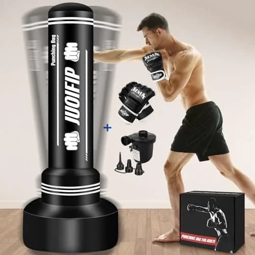 YORWHIN Freestanding Punching Bag 70" with Stand, Gloves & Pump | Heavy Duty Inflatable Boxing Bag for MMA Training thumbnail 1