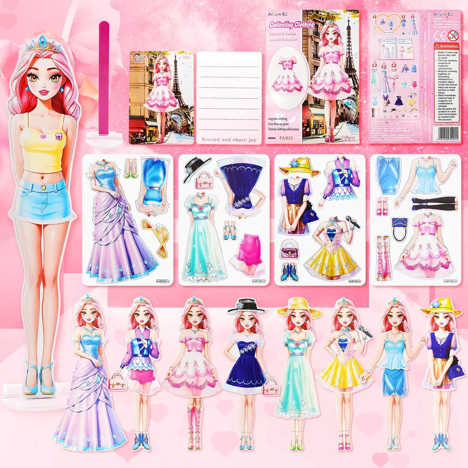PainZieteg Magnetic Dress Up Dolls for Girls 4-10 | Creative Magnetic Princess Paper Doll Set
