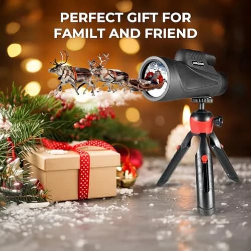 Adasion 15x56 Monoculars for Adults High Powered | HD Vision, IPX7 Waterproof, Phone Adapter & Tripod thumbnail 7