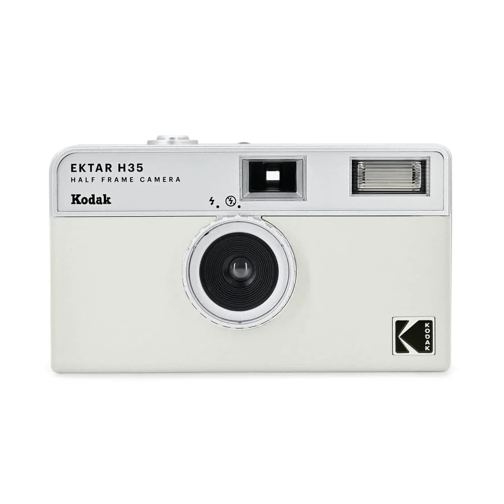 KODAK EKTAR H35 Half Frame 35mm Camera (White, Bundle with 24exp Film) | Reusable, Focus-Free, Lightweight