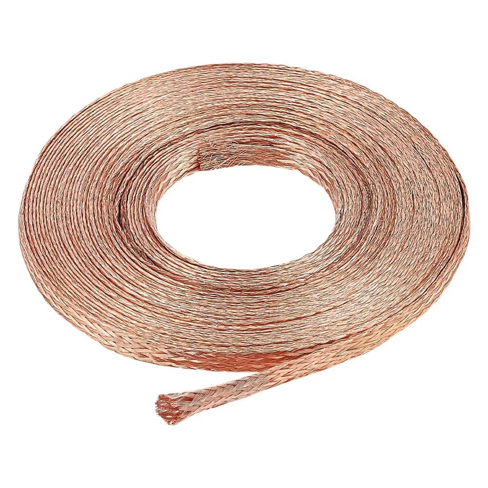 BENECREAT 6mm Copper Braided Wire 8.75 Yards (25.4 mm / 1mm Thick) | Ground Strap for Noise Reduction - main product image