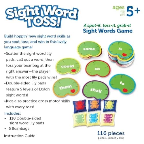 Learning Resources Sight Word Toss | Educational Toy for Kids 5+ | Builds Reading & Motor Skills thumbnail 6