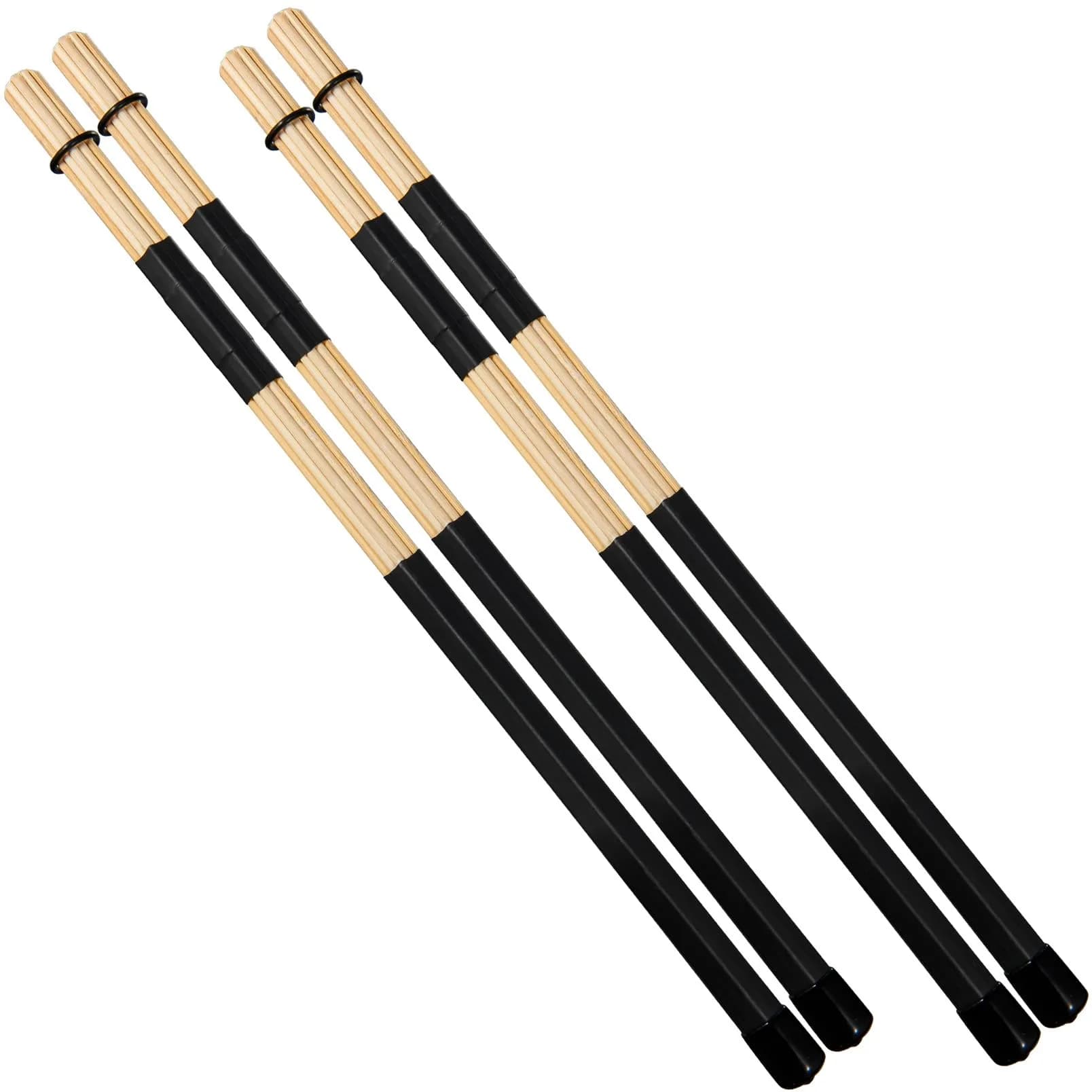 LALAOKS Bamboo Drumsticks for Jazz Folk Music, Black | 1 Pair — Black / 2Pair