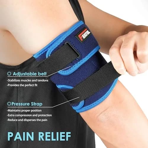 FEATOL Bicep Tendonitis Brace Upper Arm Compression Sleeve Support Bands | All-Day Comfort & Pain Relief thumbnail 2