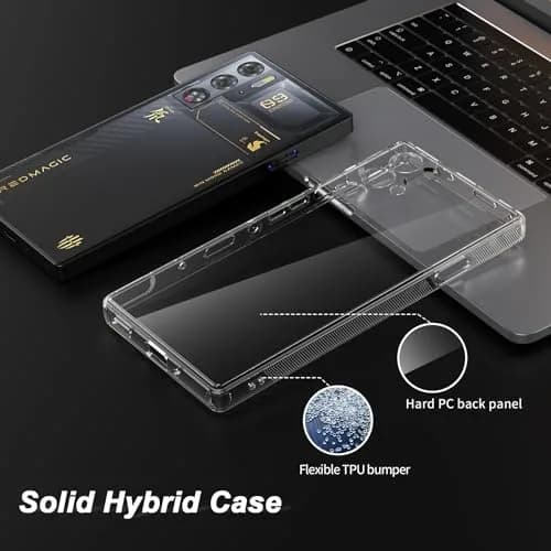 Cresee Crystal Clear Case for Red Magic 9 Pro/9S Pro 6.8" | Shockproof TPU Bumper, Hybrid PC Back thumbnail 4