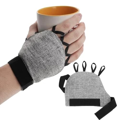 Zipcase Weighted Gloves for Tremors, 0.23 kg (0.5 lb), Right, Gray | Hand Stability Tool thumbnail 1