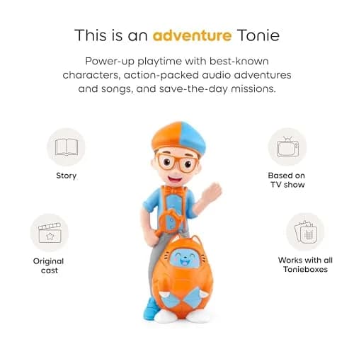 Tonies Blippi Audio Toy Figurine from Moonbug | Kids' Storytelling Toy for Ages 3+ thumbnail 5