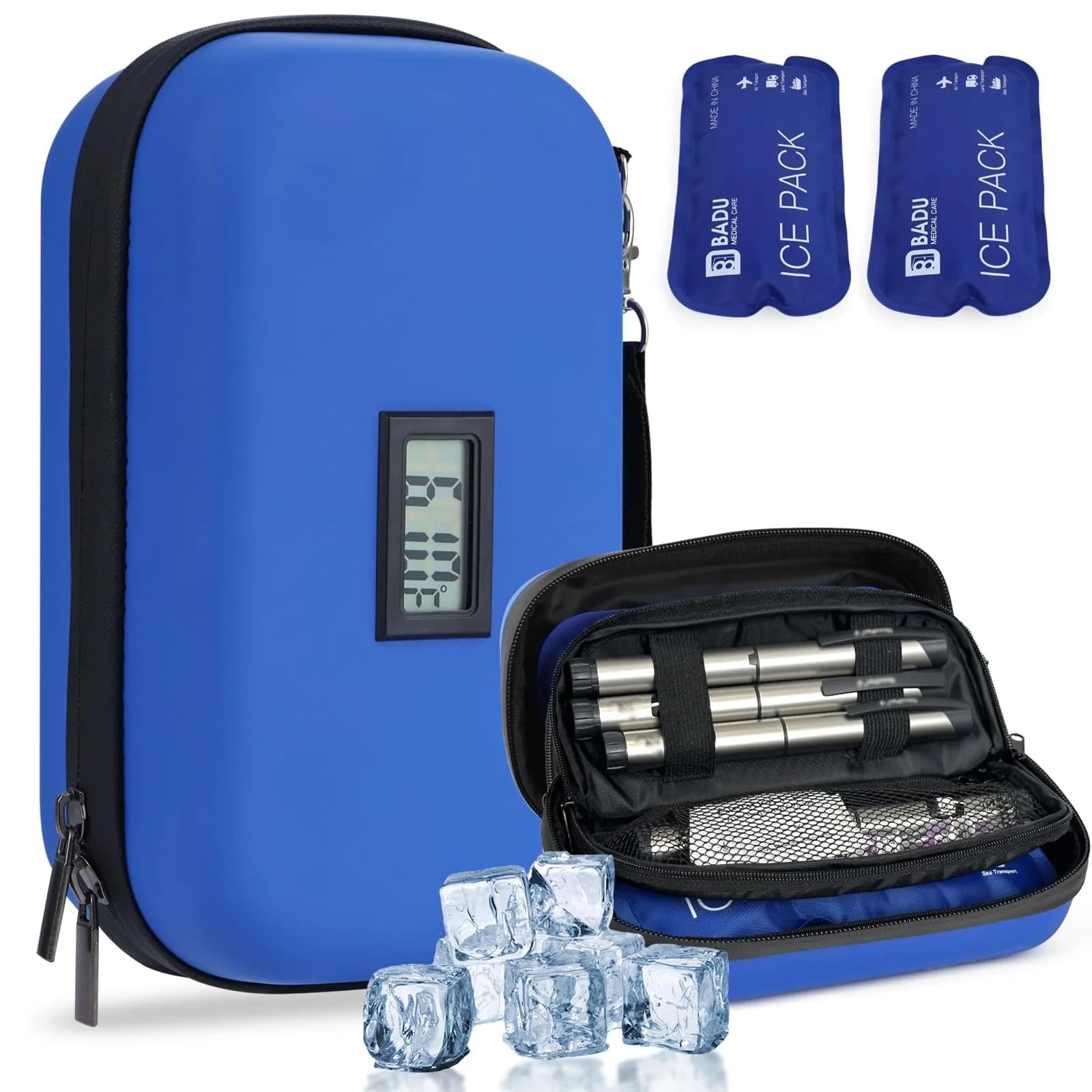 HIMDUZE Insulin Cooler Travel Case 21.1cm x 14.1cm x 8.7cm (8.3"x4.7"x3.4") | TSA Approved for Travel - main product image