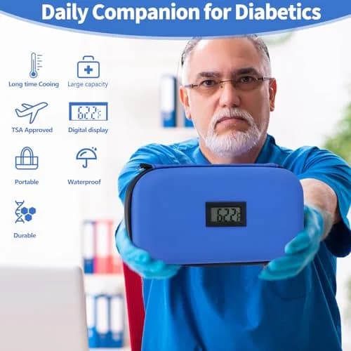 HIMDUZE Insulin Cooler Travel Case 21.1cm x 14.1cm x 8.7cm (8.3"x4.7"x3.4") | TSA Approved for Travel thumbnail 7