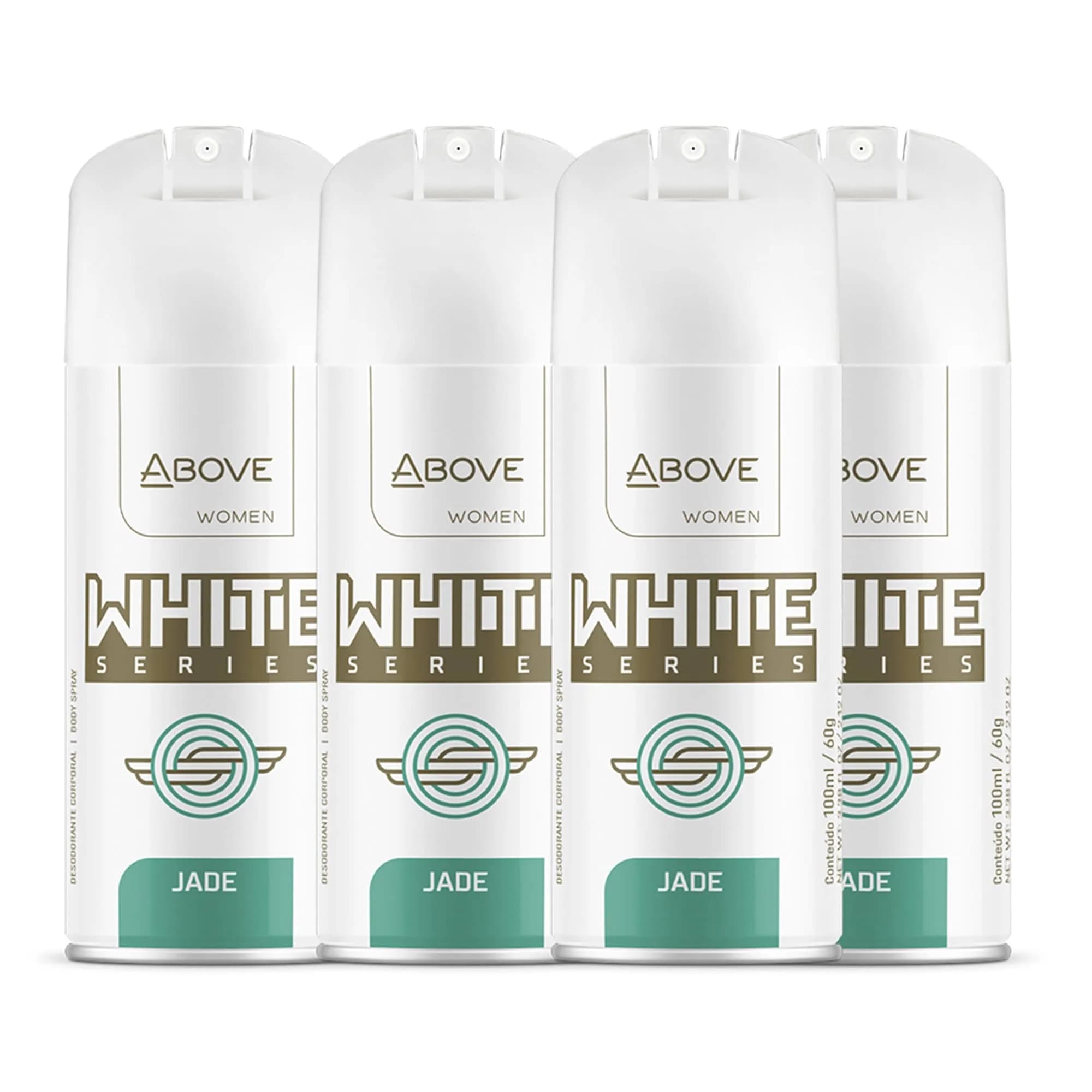 ABOVE White Series Body Spray, Jade, 4 pcs | Long-Lasting Freshness & Natural Care - main product image