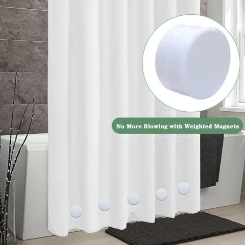 EMLTHORY White Shower Curtain Weights 6 pcs | Magnetic Heavy Duty Curtain Bottom thumbnail 2